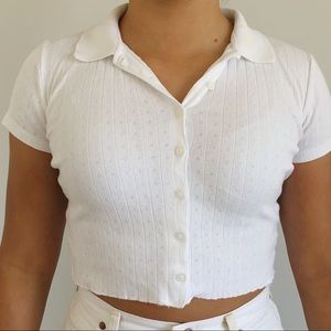 White Brandy Melville Caroline Top